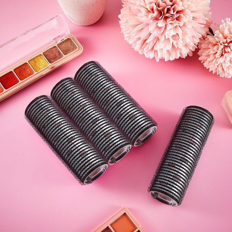 WILLBOND 4 Pcs Long Hair Rollers for Bangs Aluminum Core