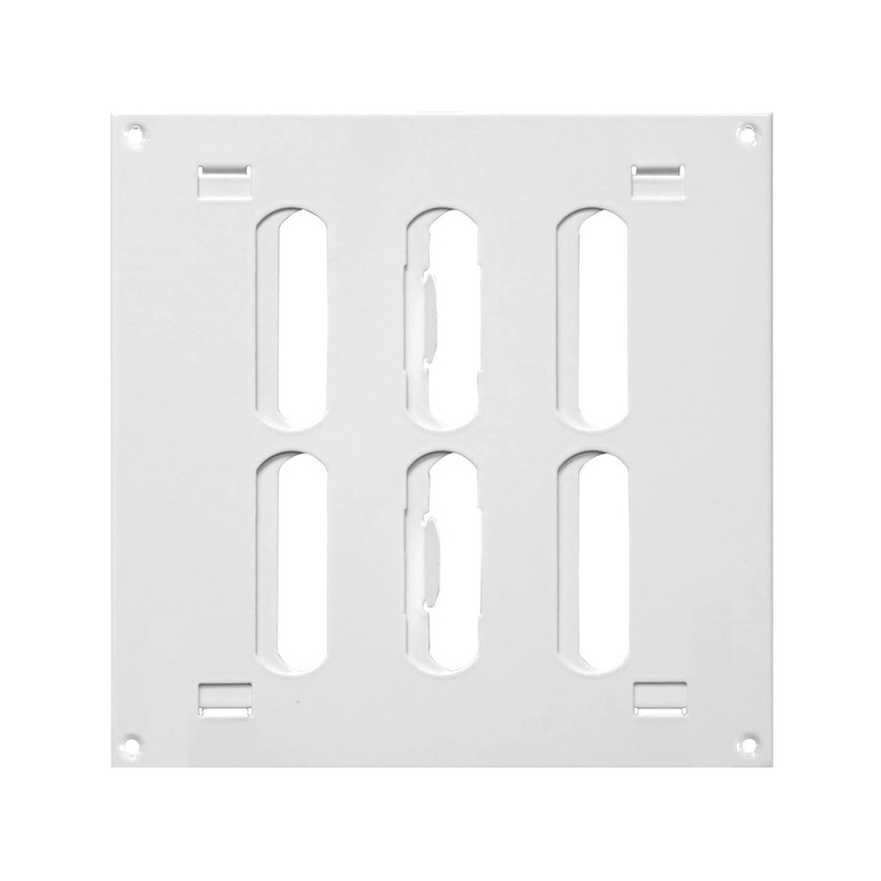 150x150mm (6x6") Sliding Grille Made of Sheet Steel, White Ventilation