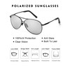 TJUTR Mens Photochromic Sunglasses Polarized for Driving Metal Frame with