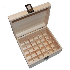Calmer Solutions Wooden box for 10ml Essential Oils - 30 compartments - Home or Portable use - Essential Oil Present