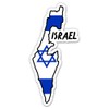 Squiddy Israel Map with Flag - Vinyl Sticker Decal for Phone, Laptop, Water Bottle - 3"