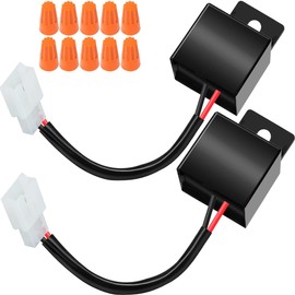 DKARDU LED Flasher Relay Motorcycle Indicator Relay 2 Pin Turn Signal Relay FIX LED Bulbs Hyper Flash 12V Electronic Relay, 2 PCS