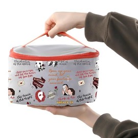 PXTIDY Opera Phantom Drama Inspired Travel Makeup Case Phantom's Mask Cosmetic Organizer Bag Musical Theatre Lover Gift
