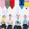 6Pcs Classroom Notebook Pencil Apple Crayon Curtains Back to School