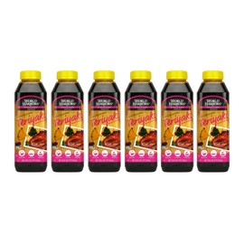 World Harbors Maui Mountain Teriyaki Sauce & Marinade Perfect for Fish, Chicken, Beef, Pork, Wings, Dumplings, Shrimp, Steak, Stir-Fries, Rice & Vegetables Made in USA 16-Fl Oz Bottle, (Pack of 6)