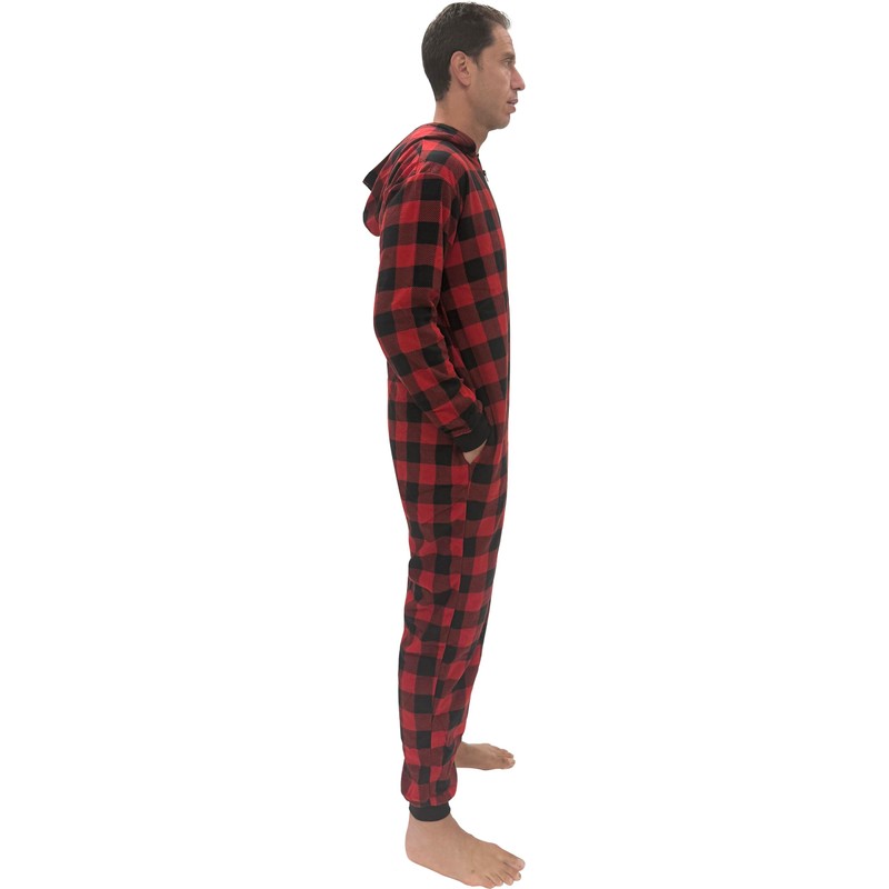 #followme Adult Onesie Pajamas Buffalo Plaid 65954-10195-XXL