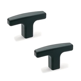 Ganter Normelemente T-Handles, Furniture Handles, Cabinet Handles, Drawer Handles, GN 563-80-M8, Plastic, Handle 80 mm, Thread M8, Pack of 2