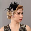 Gortin 1920's Flapper Feather Headband Art Deco Great Gatsby Headpiece