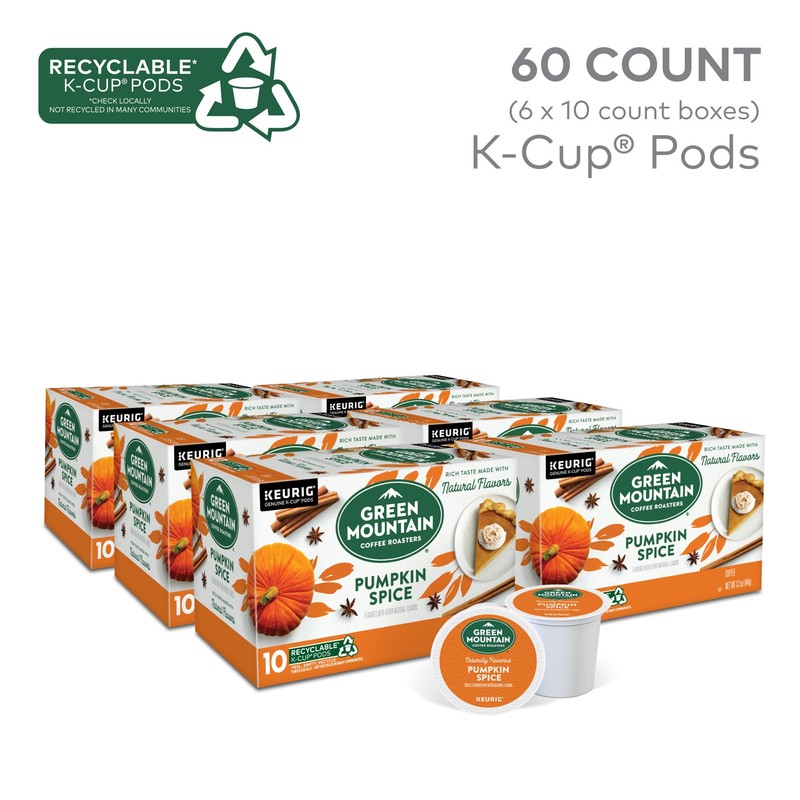 Green Mountain Coffee Roasters Pumpkin Spice, Keurig Single-Serve K-Cup Pods,