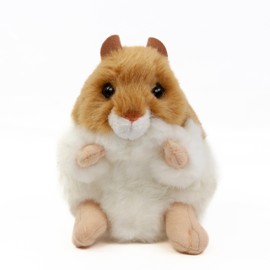 Teddys Rothenburg Cuddly Toy Golden Hamster 13 cm Sitting Brown / White Plush Toy Hamster