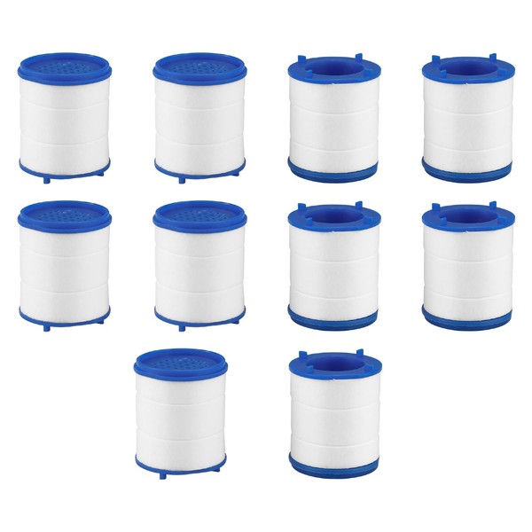 HASLED Pack of 10 Filter Elements for Tap Filter, Filter Cartridge for Tap Filter, PP Cotton for Drinking Water, for Kitchen, Bathroom