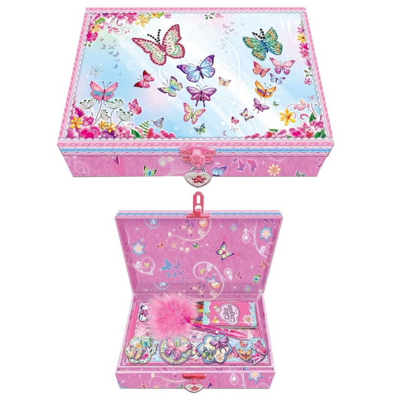 Box with accessories Butterflies, stickers 176BG