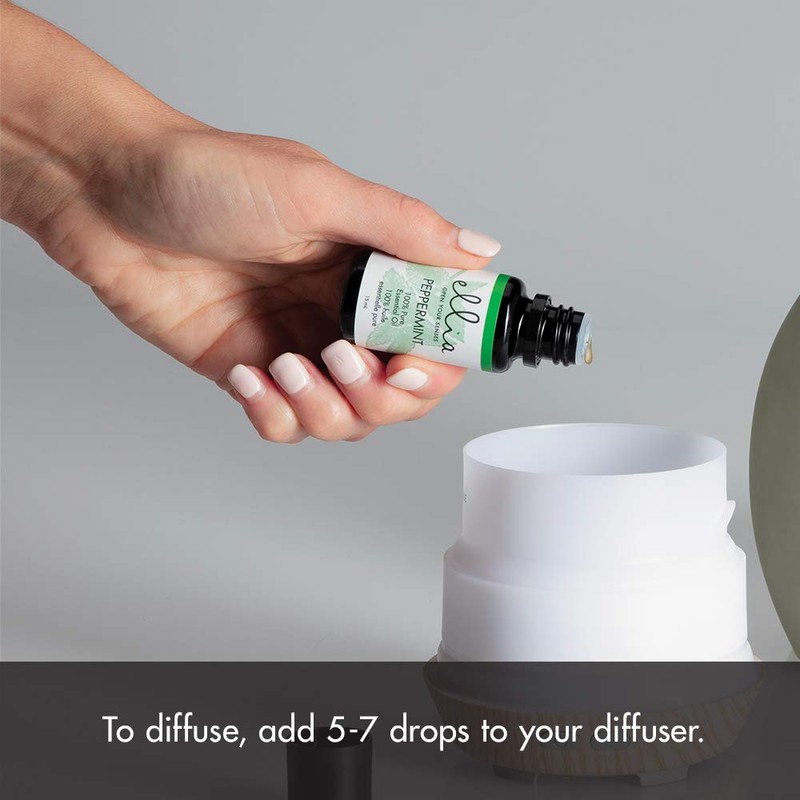 Ellia Peppermint Essential Oil, 15 mL Bottle, Clear, 0.5 Fl