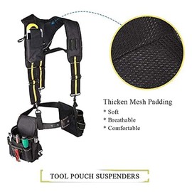 Y-Shaped Tool Belt, Multifunctional Heavy Duty Tooling Harness Tool Belt Suspender Multi-Pockets Electrician Work Tool Suspension Rig, Helper For Carpenters, Plumbers