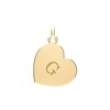 Beautiful 9ct (375) Gold Heart Letter/Initial Women's Pendant WJS35314LTG, Metal,