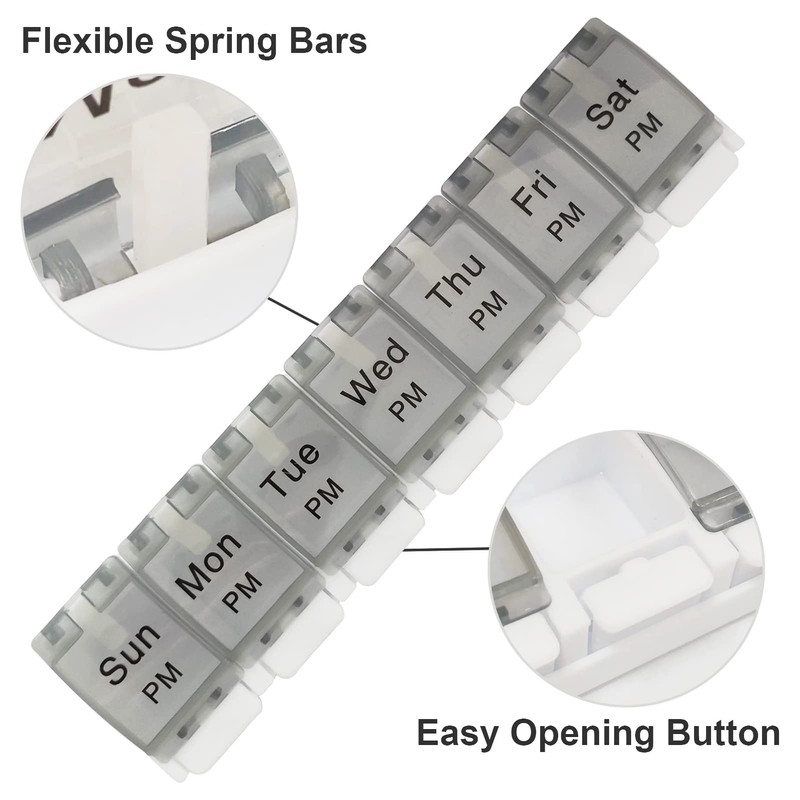 DSYSC Pill Boxes 7 Day 2 Times a Day with