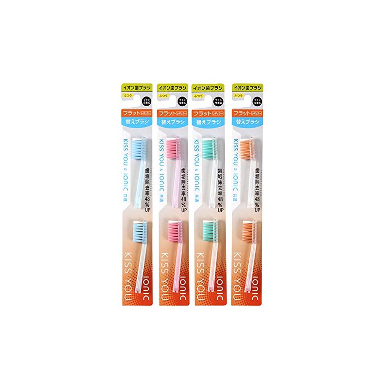 Fukubadental Kiss You Flat Regular Replacement Brush, M, Regular x