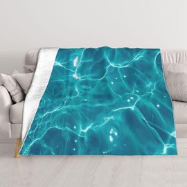 Ocean Sea Throw Blankets 50"x40" Lightweight Flannel Fleece Cozy Soft Blanket Home Decor for Couch Bed Sofa Bedroom Living Room Travel Birthday Christmas All Season