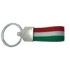 MIBANDERA Key Ring Italian Flag Elastic Linen with Clasp and