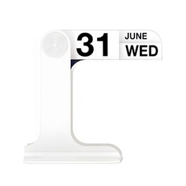 Beleda Flip Perpetual Calendar, Desk Calendar Daily Office Home Decor Desktop Ornament Desk Accessories Home Office Decor Monthly Weekly Daily Desktop Perpetual Calendar (White)