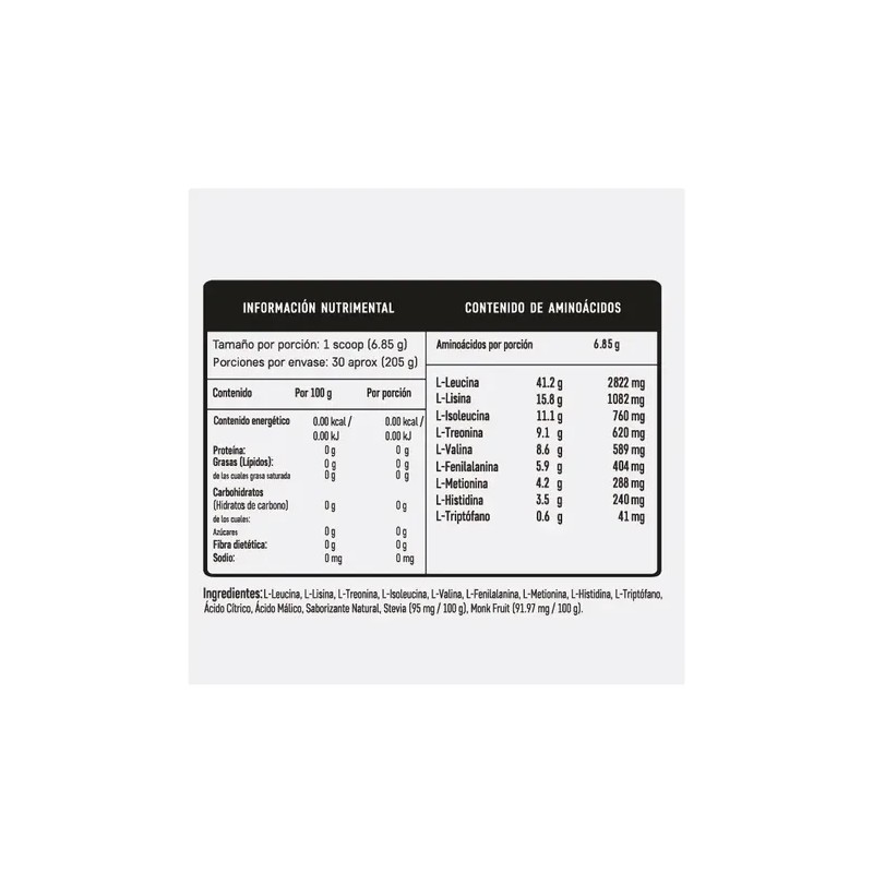 Aminoácidos Essential Aminos (eaas) - Origen Polvo 205 Grs