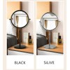 HIHIA Height Adjustable Makeup Mirror 8 Inch Double-Sided 7X Magnification,