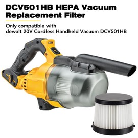 DCV501HB Filter For DEWALT 20V Vacuum Cordless Handheld Vacuum DCV501HB with 1 Cleaning Brush - Compared to Part # DCV5011H - Washable and Reusable (3 Pack)