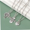 LIFKOME 3pcs Basketball Pendant Necklace Chain Silver Chain Men Necklace