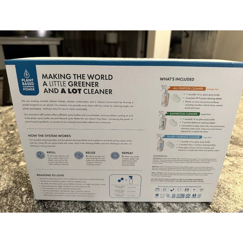 Boulder Clean Surface Cleaning Refill Kit - 16oz, Includes 3x