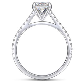 CGSRING 2 Carat Moissanite Engagement Ring Cushion Cut Moissanite Rings Cushion Moissanite Engagement Ring (4)