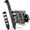 USB PCIe Card PCI Express to 6 Ports USB Expansion