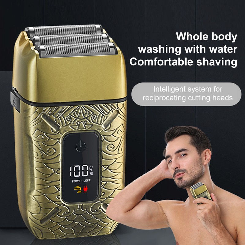 Men's Electric Beard Trimmer with 3 Heads Shaving Foil Razor