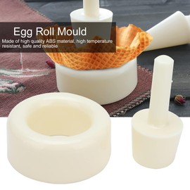 2PCS Waffle Cone Shaper, Cone Ice Cream Maker Cone Roller Waffle Rolling and Forming Tool Cone Roller Egg Roll DIY Mold Waffle Cone Mold Kit Pastry Ice Cream Waffle Cone Mold for Kitchen, White