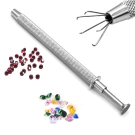 OdontoMed2011 5 Prong Diamond Tweezers Gem Pick-Up Holder Tool, Catcher Grabber Jewelry Making Tool Stainless Steel