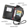 NQQNQQ BG-8 Genuine Leather Passport Wallet with Adjustable Lanyard for