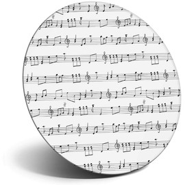 Destination Vinyl ltd Magnet for Refrigerator, Fridge BW - Sheet Musical Note Vintage Music for Office, Cabinet and Whiteboard, Magnetic Stickers, 35776