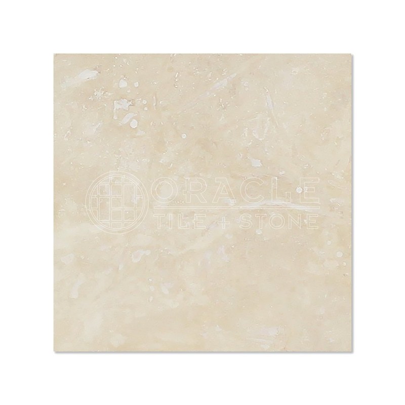 Ivory (Light) Travertine 4 X 4 Field Tile, Filled &
