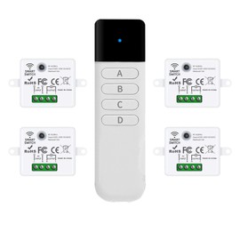 XUK Remote Control Outlet Wireless Light Switch, 220V/10A, Long Range for Fans, Christmas Lights, Small Appliances (Switch an Receive Kit(1V4))