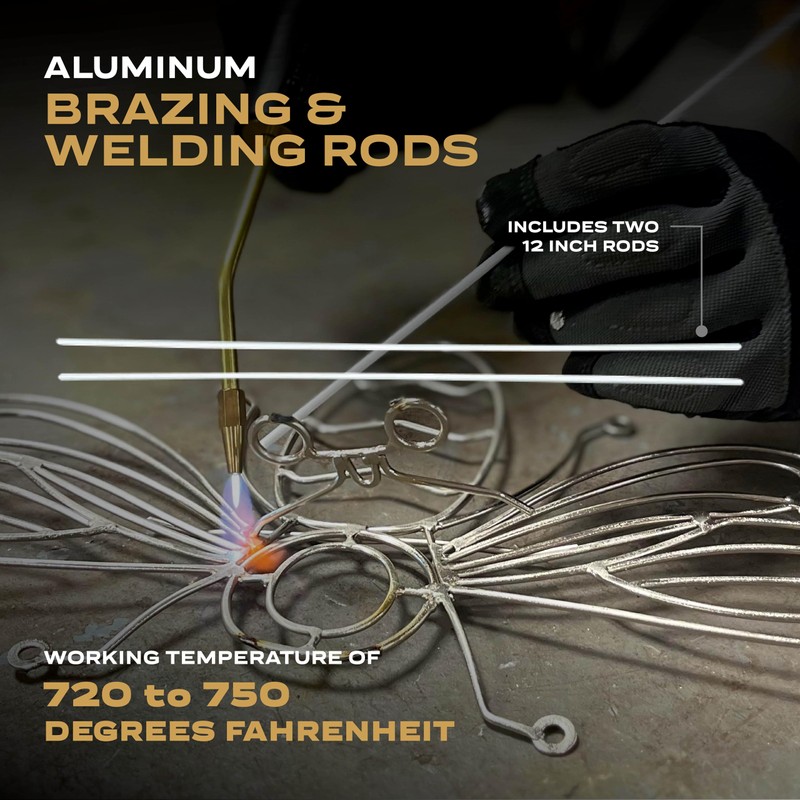Bernzomatic AL3 Aluminum Brazing/Welding Rods with 12-Inch Rods of Working