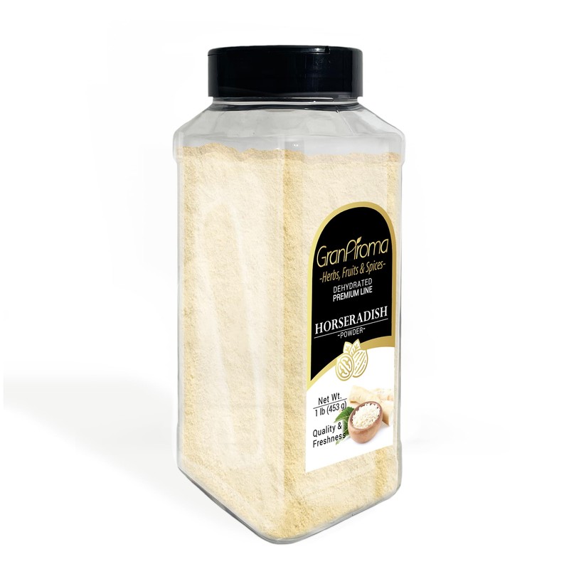 GranAroma Horseradish Powder, Strong & Sharp Flavor, Dried, Spicy Horseradish
