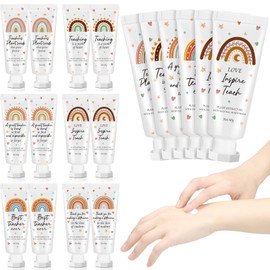 Dansib 12 Pcs Christmas Teacher Appreciation Hand Cream Gifts Boho Rainbow Teacher Gifts for Women Thank You Teacher Gifts Travel Size Hand Lotion Teacher Christmas Gifts Moisturizing Hand Cream