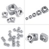Atyhao 100pcs Stainless Steel Square Nuts M3 Thread Nuts Machine