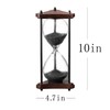 ELAINESTORE Hourglass Timer 60 Minute, Triangle Wooden Frame Decorative Sand