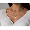 JECOMY Dainty Gold Layered Necklaces for Women 18K Gold Plated