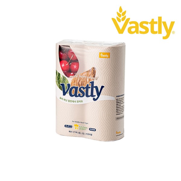 Bastley straw kitchen towel 170 sheets 2 rolls / 바스틀리