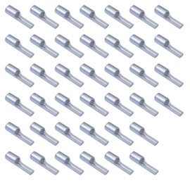 40x Tinned Pure Copper Non Insulated Flat Pin Terminal Naked Needle Connector For Copper Tube Flat Pin Terminals (16mm² Cable)