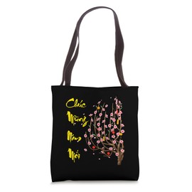 Chuc Mung Nam Moi Peach Blossom Happy Vietnamese New Year Tote Bag