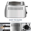 prepAmeal Toaster 2 Slice Stainless Steel Bagel Toaster Extra Wide