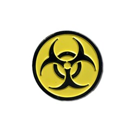 GBJUK Bio Hazard Symbol Enamel Pin Lapel Badge with Butterfly Clasp Back