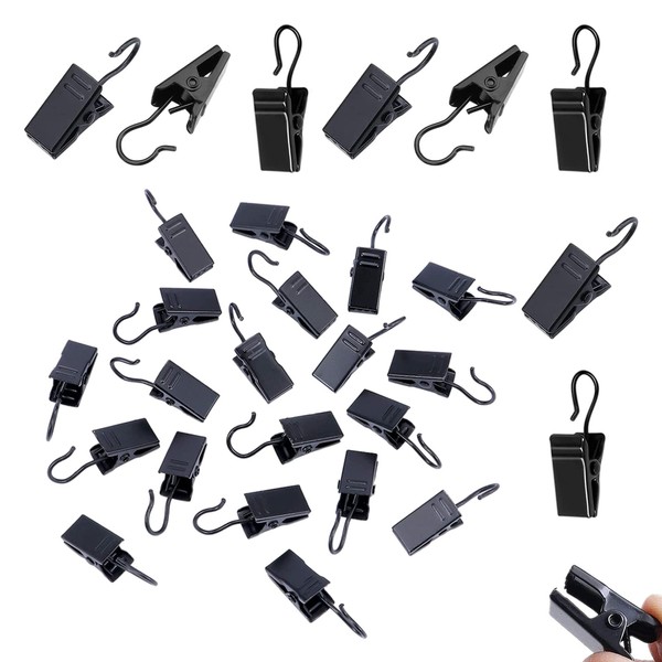 Pack of 60 Curtain Clips Curtains Metal Clips with Hooks